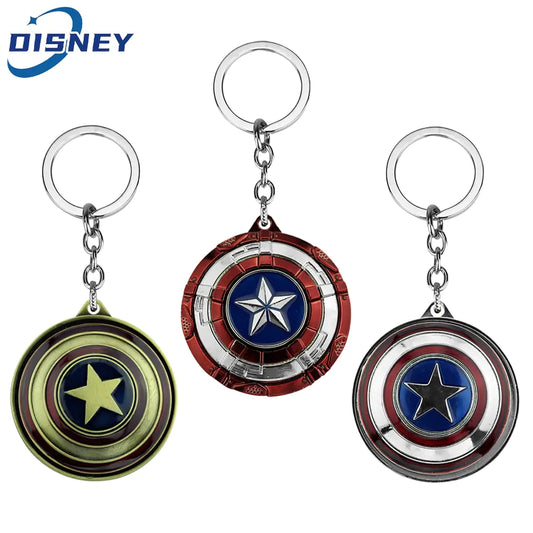 Marvel Hero Captain America Shield Keychain Car Key Holder