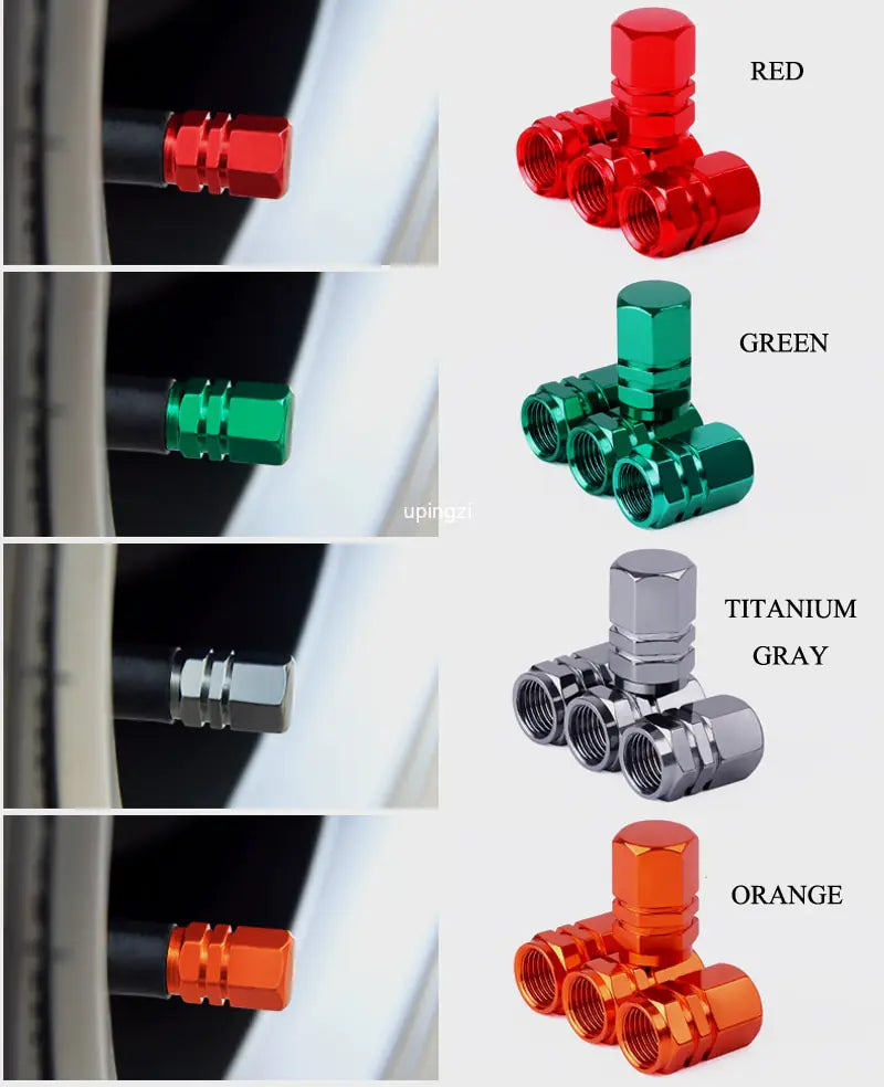 Aluminum Alloy Car Wheel Tire Valve Caps