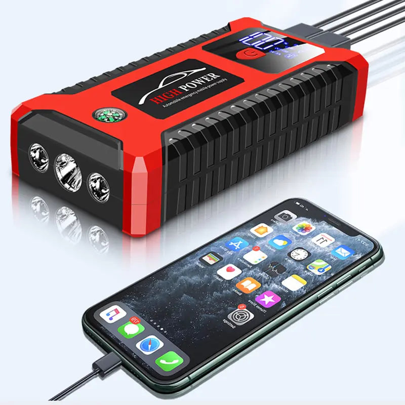 Car Jump Starter 1000A 12V Output Portable Emergency Start-up Charger for Cars Booster Battery Starting Device