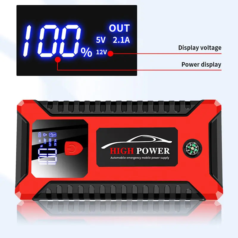 Car Jump Starter 1000A 12V Output Portable Emergency Start-up Charger for Cars Booster Battery Starting Device