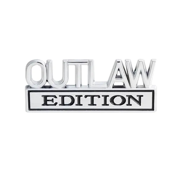 Outlaw Edition Car Emblem